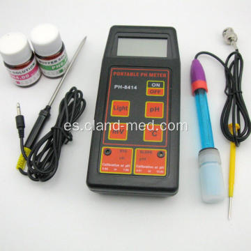 Medidor de pH portátil y digital de alta precisión